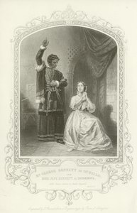 Mr. George Bennett als Othello und Miss Jane Bennett als Desdemona, Othello, Akt IV, Szene II von English School