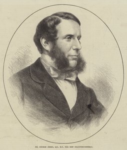 Mr. George Jessel, QC, MP, der neue Generalstaatsanwalt (Gravur) von English School