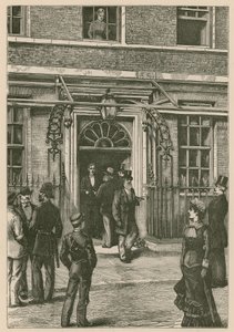 Mr. Gladstones Krankheit: besorgte Fragesteller in der Downing Street von English School