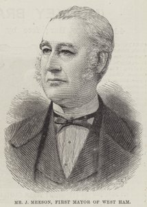 Herr J. Meeson, erster Bürgermeister von West Ham (Stich) von English School