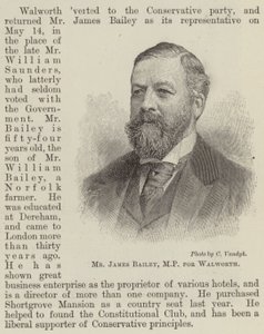 Mr. James Bailey, MP für Walworth (Gravur) von English School