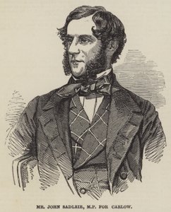 Mr. John Sadleir, MP für Carlow (Stich) von English School