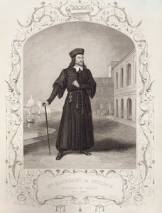 Mr. Macready als Shylock, Akt I Szene 3, in Der Kaufmann von Venedig von William Shakespeare (1564-1616)