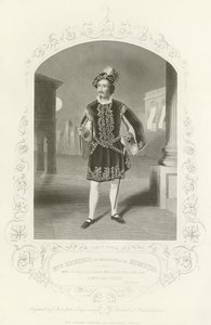 Mr. P. Richings (aus Philadelphia) als Mercutio, Romeo und Julia, Akt I, Szene IV von English School