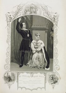 Mr. Phelps als Hamlet und Miss Glyn als Königin Gertrude, Akt III Szene 4, in Hamlet von William Shakespeare (1564-1616) von English School