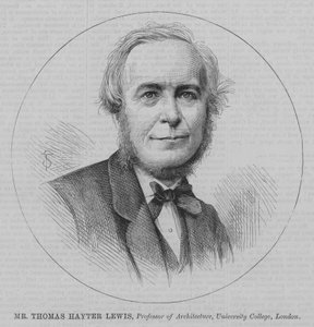 Mr Thomas Hayter Lewis, Professor für Architektur, University College, London (Stich) von English School