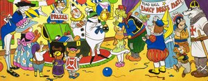 Mr Toad überreicht Preise auf einer Kostümparty