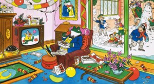 Herr Kröte schaut Farbfernsehen