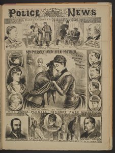 Frau Piercey und ihre Mutter. Ein sehr liebevolles Treffen im Holloway-Gefängnis. Ich bin unschuldig, Mutter. Ich bin unschuldig. Illustrated Police News, 22. November 1890