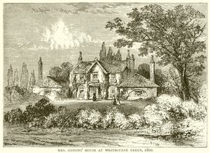 Mrs. Siddons Haus in Westbourne Green, 1800 von English School