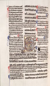 Ms.27, f.109v: Seite aus einer glossierten Kopie des Neuen Testaments von English School
