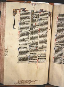 Ms.27, f.84v: Seite aus einer glossierten Kopie des Neuen Testaments von English School