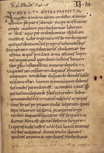Ms. 197 f.1r Regel des heiligen Benedikt
