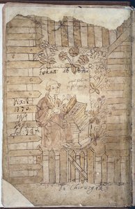 Arderne im Kräutergarten, aus Incerti Avctoris von Johannis Arderne von English School