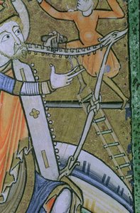 Ms Hunter 229 f.21v David stimmt seine Harfe, aus dem Hunterian Psalter, ca. 1170