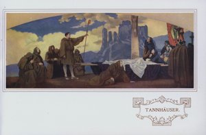 Wandgemälde im Peter Robinson Restaurant: Tannhäuser von English School