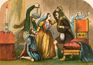 Mord an David Rizzio in Anwesenheit von Maria Stuart