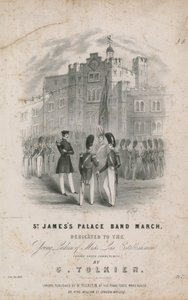 Musikalische Partitur für den Marsch der Band des St. James