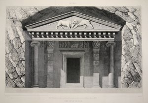 Myra - in den Felsen gehauenes Grab, aus Die Hauptruinen Kleinasiens, veröffentlicht 1863 (Lithografie) von English School