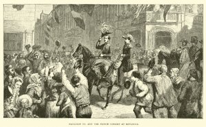 Napoleon III. und der Prinzgemahl in Boulogne von English School