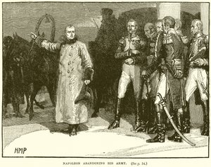 Napoleon verlässt seine Armee