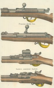 Nadelgewehre (Farblithografie) von English School