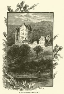 Neidpath Castle (Gravur) von English School