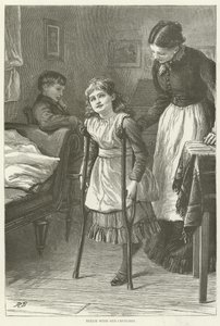 Nellie mit ihren Krücken von English School