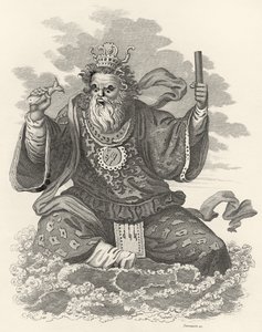 Neptun der Chinesen, Illustration aus Die Welt: oder der gegenwärtige Zustand des Universums, eine allgemeine und vollständige Sammlung moderner Reisen und Reisen, von Cavendish Pelham, veröffentlicht, London