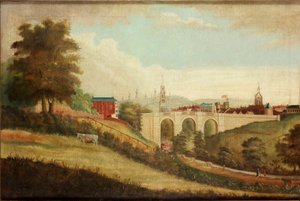 Neue Brücke über Pandon Dene, Newcastle upon Tyne, ca. 1812 von English School