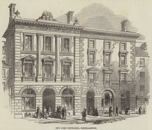 Neue Kornbörse, Northampton (Stich) von English School