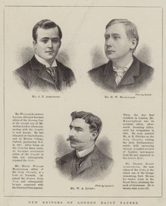 Neue Redakteure der Londoner Tageszeitungen (Gravur) von English School