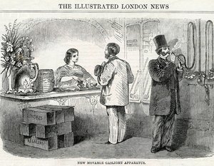 Neues bewegliches Gaslichtapparat, aus den London Illustrated News von English School