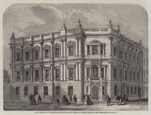 Neue Büros des Metropolitan Board of Works in Spring-Gardens (Gravur) von English School