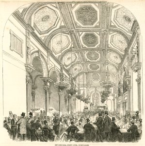 Neuer Musiksaal, Evans Hotel, Covent Garden, London von English School