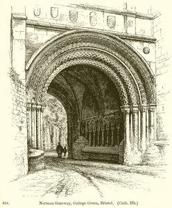 Normannisches Tor, College Green, Bristol von English School