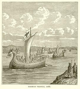 Normannische Schiffe, 1066 von English School
