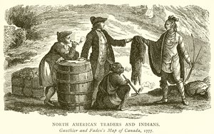 Nordamerikanische Händler und Indianer von English School