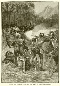 Nunez de Balboa kämpft sich zu den Kordilleren durch von English School