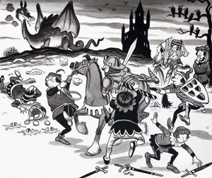Illustration eines Kinderreims von English School