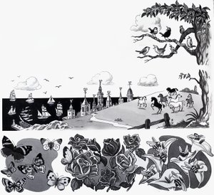 Kinderreim-Illustration von English School
