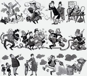 Illustration eines Kinderreims von English School