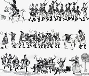 Kinderreim-Illustration: Der alte Herzog von York