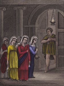 O möge ich immer bereit stehen ... (kolorierte Gravur) von English School