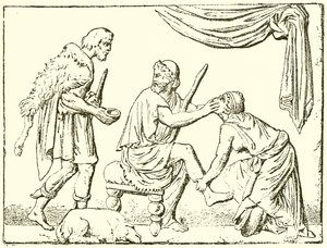 Odysseus wird von seiner Amme erkannt von English School