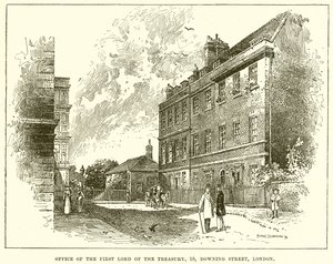 Büro des Ersten Lords des Schatzamtes, 10, Downing Street, London von English School