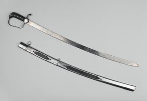Offiziersschwert, 51. Fußregiment, ca. 1809 (Stahl mit Holzgriff)