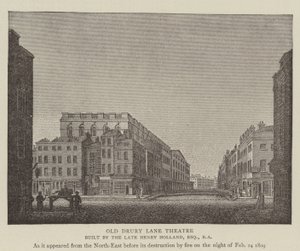 Altes Drury Lane Theater (Stich) von English School