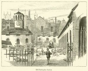 Alter Farringdon-Markt (Gravur)