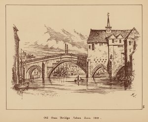 Alte Ouse-Brücke, abgerissen 1809 von English School